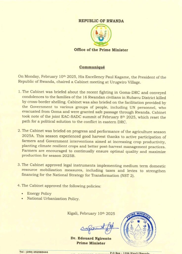 Guerre dans l'Est : Kigali annonce 16 morts au Rwanda lors des combats entre le M23 et les FARDC à Goma 3 17392203299082375721179462705847